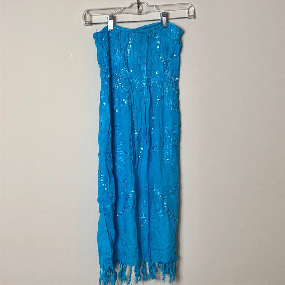 Blue Sequin Coverup from Mexico Size Large